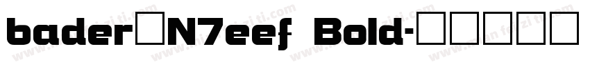 bader_N7eef Bold字体转换